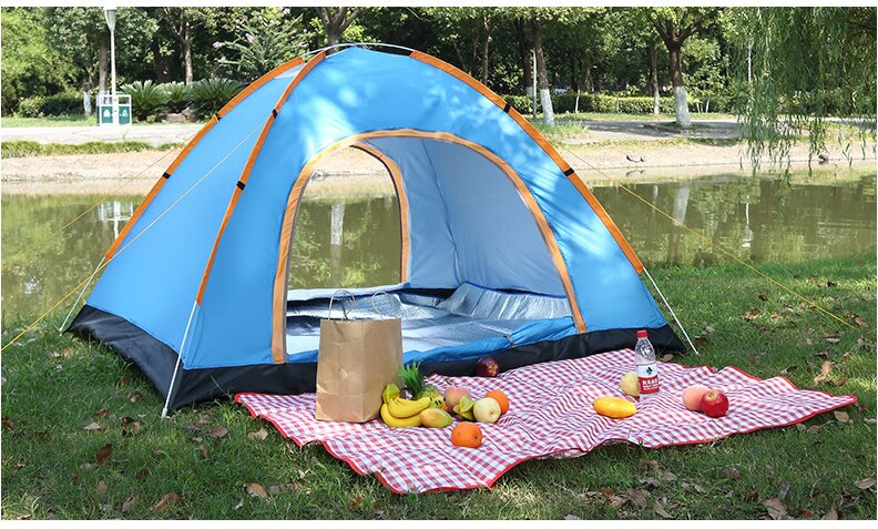 Cheap Goat Tents Folding tent full automatic quick opening portable mountaineering camping tent park picnic sunscreen tent Tents 
